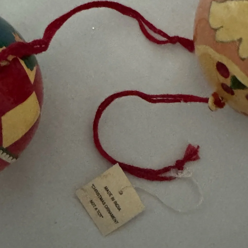 Bloomingdales‎ Paper Mache Christmas Ornaments Boston California